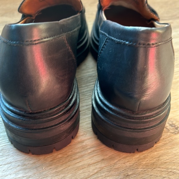 Miz Mooz Legend Black Leather Chunky Platform Loafer size 38 (7.5 or 8) - Picture 10 of 13